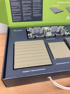 AliDeck sample box — board samples and components